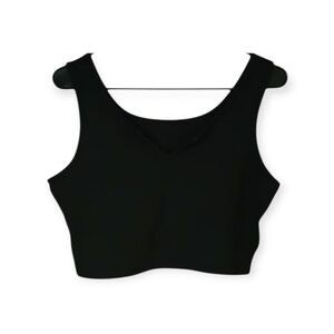 ROMWE Black Fitted Crop Tank Top